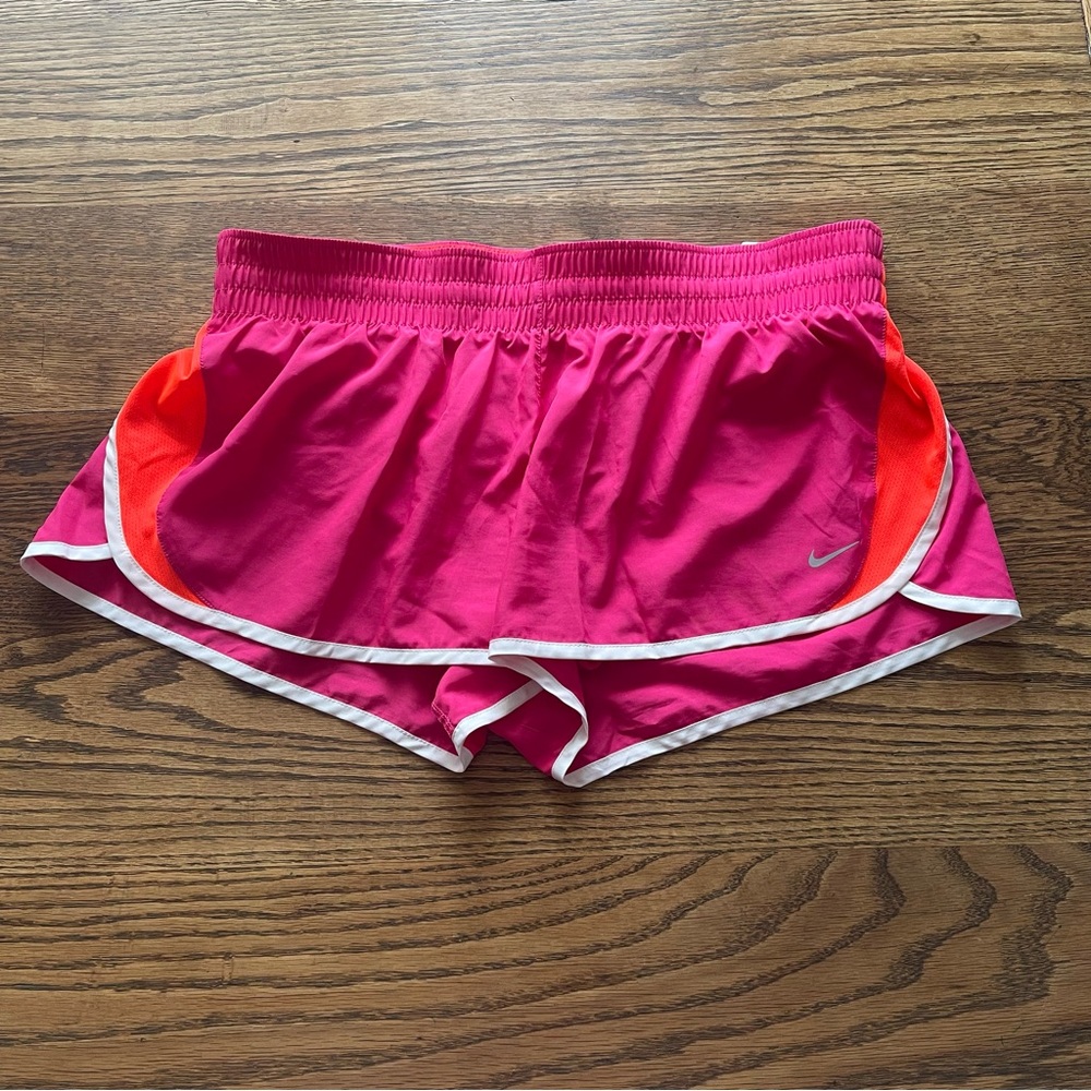 Nike Dri Fit Running Shorts Bright Pink and Orange Size XL
